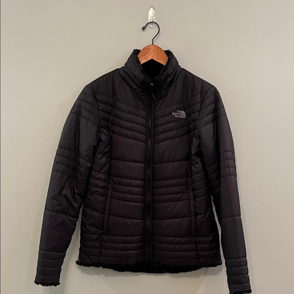 The North Face Women's REVERSIBLE Dark Puffer Jacket/Fleece -NWT - Size S